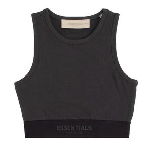 Essentials Black Crop Top